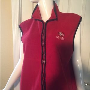 49ers zippered vest